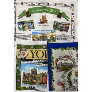 LOT of 3 Vintage Lamont Irish Linen Kitchen Towels